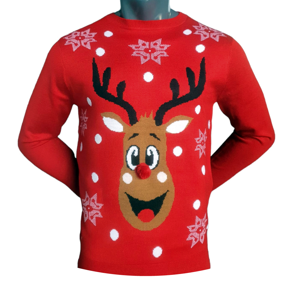 zuurstof Consumeren Getand Funny Rudolph 3D Kersttrui – christmas-shop.nl