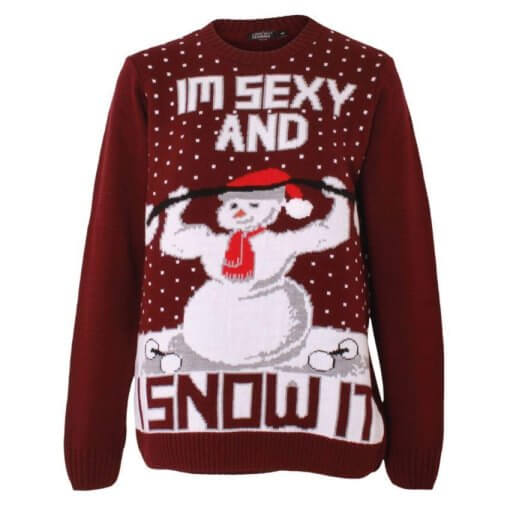 Im Sexy And I Snow It Kersttrui (ROOD)