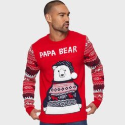 Papa Bear Kersttrui + Gratis Kerstmuts