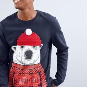 Ho Ho Ho Polarbeer Kersttrui (Maat M)