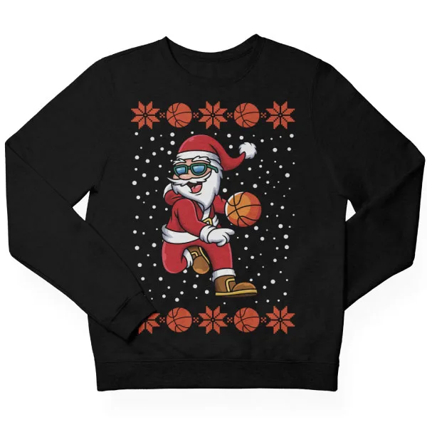 Basketbal Santa Kersttrui Kids - christmas-shop.nl Basketbal Santa Kersttrui Kids