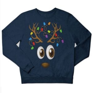 Funny-Rudolph-Kersttrui-kids-Navy.jpg - christmas-shop.nl Funny Rudolph Kersttrui (Kids)