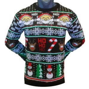 Ho Ho Ho Kersttrui (zwart)