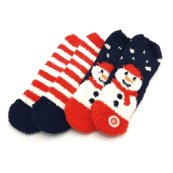 Kerstsokken Fluffy Snowman/Streep (KIDS)