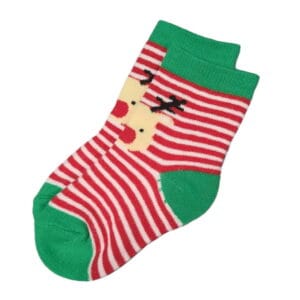 Kerstsokken-Rendier-Strepen-Kids.jpg - christmas-shop.nl Kerstsokken Rendier Met Strepen (Kids)