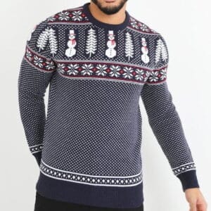 Snowman Navy Kersttrui