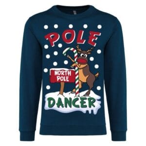 Pole Dancer Kersttrui (Blauw)