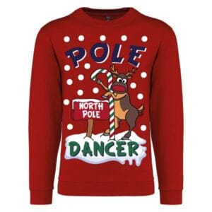 Pole Dancer Kersttrui (Rood)