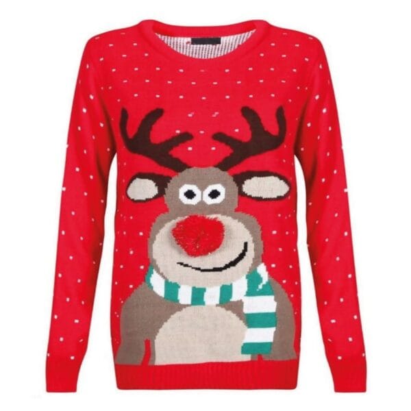 Rudolph 3D Kersttrui (Kids) Rood