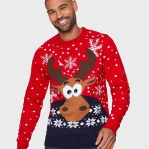 Rudolph Kersttrui Rood + Gratis Kerstmuts