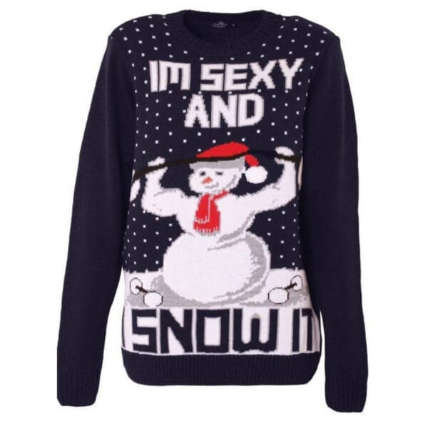 Im Sexy And I Snow It Kersttrui (NAVY)