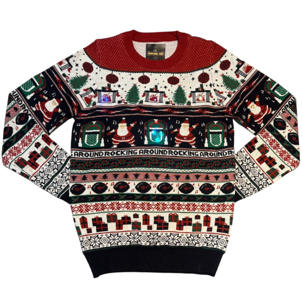Rockin-Around-Kersttrui - christmas-shop.nl Rockin Around Kersttrui | Met Lampjes